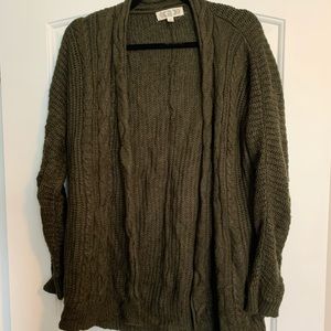 Olive green cardigan